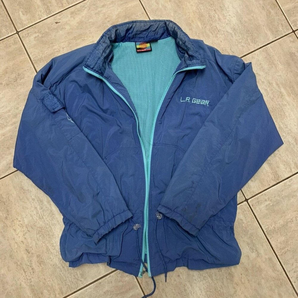 Vintage 80s LA Gear Windbreaker Jacket L - Picture 1 of 5